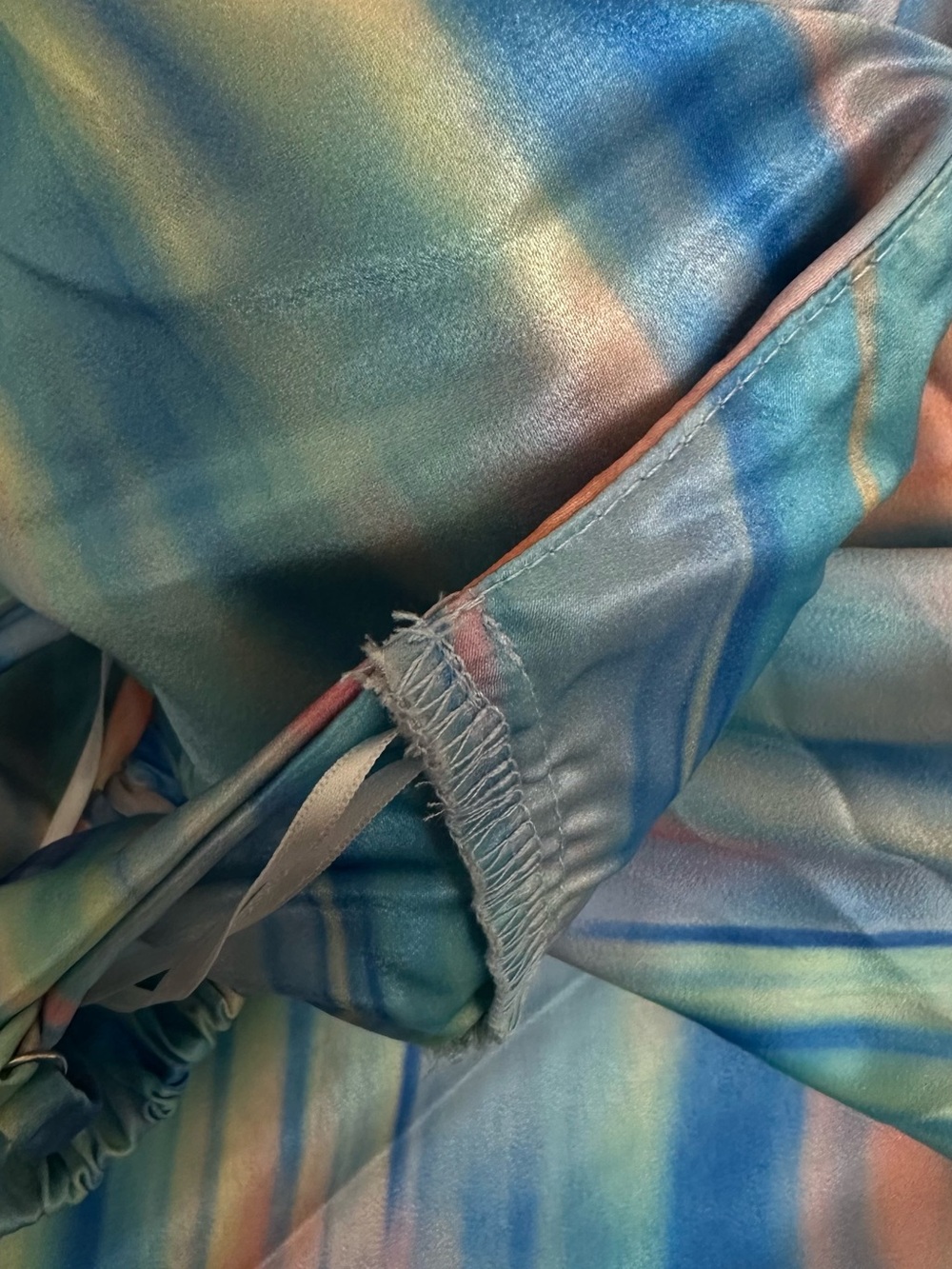 Hello Molly Blue Multi-Color Cowl Neck Maxi Dress - Picture 9 of 9